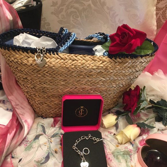 RARE brand new authentic vintage juicy couture rattan purse and bracelet set! - Picture 7 of 17